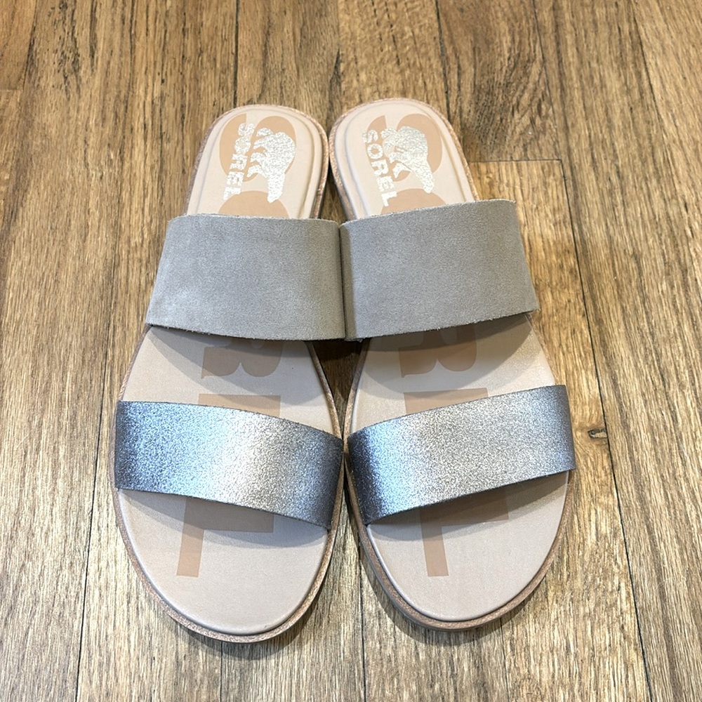 Sorel size 9 sandals slip on